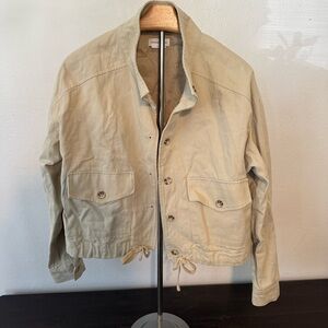 Lovers + Friends women’s khaki Jacket size small 100% cotton see callouts